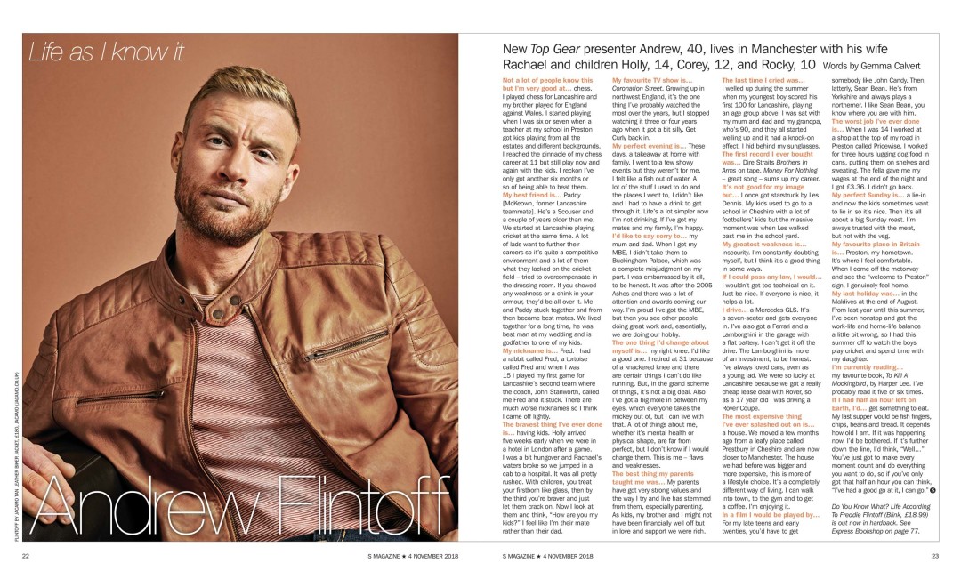 Freddie Flintoff (S Magazine)
